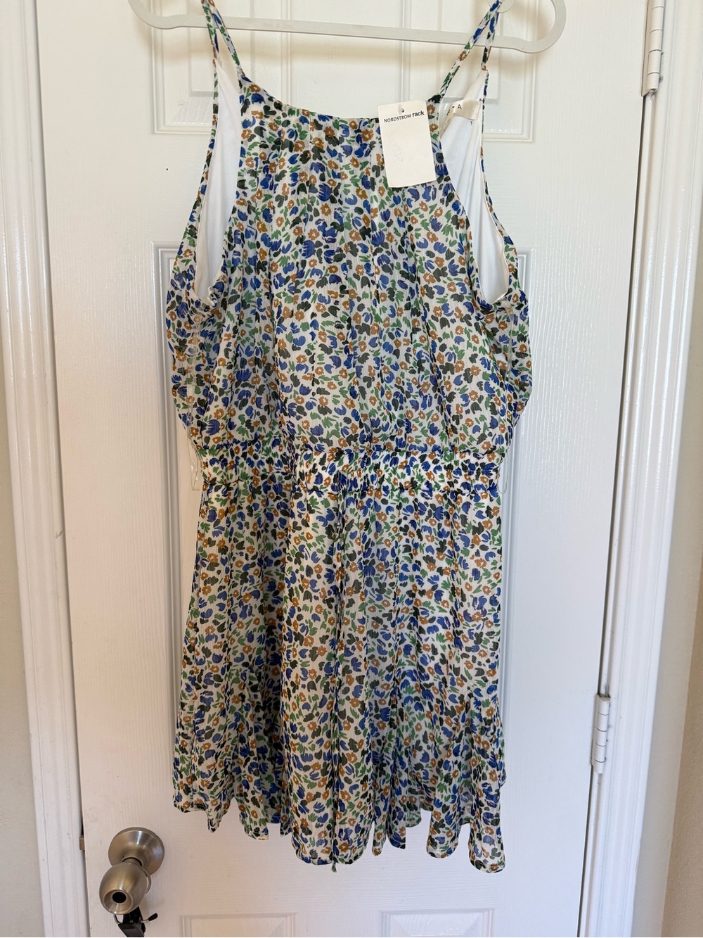 Super CUTE - Floral Spaghetti Strap Summer Dress - Blue, Green, Brown - Sz M